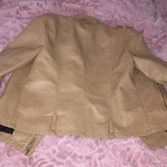 Tan brown faux leather jacket - Picture 7 of 7